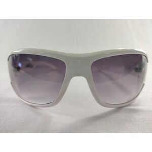 Hoven Zeen Sunglasses Melrose Collection White Gloss Wrap Frames Purple Gradient